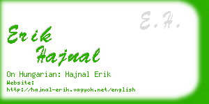 erik hajnal business card